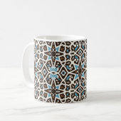 Geometrische Tasse Blau und Braun - marokkanisch I (Vorderseite Links)
