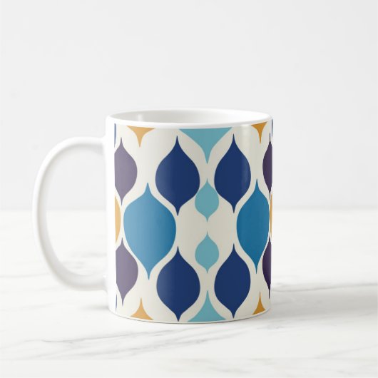 Geometrische Tasse des Mitteljahrhunderts der 60er (Links)