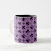 Geometrische Tasse des Retro Funks, Lavendel (Vorderseite Links)
