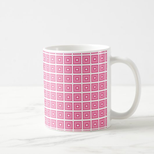 Geometrische Tasse, rosa Kaffeetasse (Rechts)