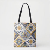 Geometrische Tellentasche für Sonnenblumen Tasche (Vorderseite)