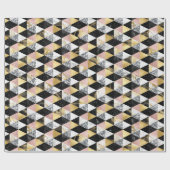Geometrische Textur aus rosa, schwarz und weiß Geschenkpapier (Flach)