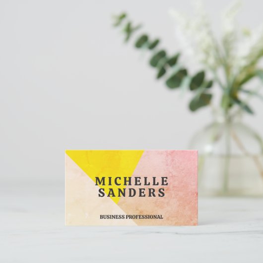 Geometrische Texturfarben Visitenkarte (Stehend Vorderseite)