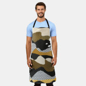 Geometrische, texturierte abstrakte Wellen aus Met Schürze (Getragen)