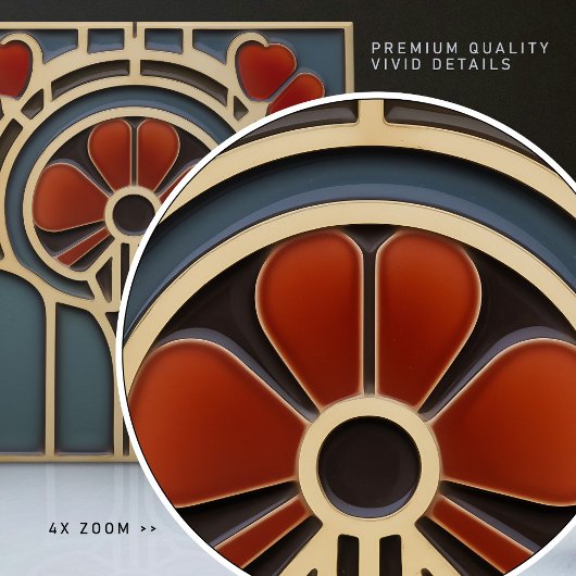 Geometrische Tile der Floral Harmony Fliese