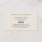 Geometrische Tileranlagen für Kohle, grau Visitenkarte (Rückseite)