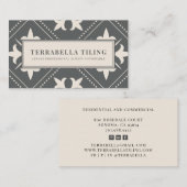 Geometrische Tileranlagen für Kohle, grau Visitenkarte (Vorne/Hinten)