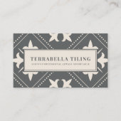 Geometrische Tileranlagen für Kohle, grau Visitenkarte (Vorderseite)