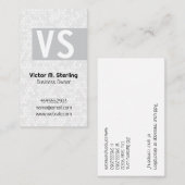 Geometrische Tiles | Monogramm Visitenkarte (Vorne/Hinten)