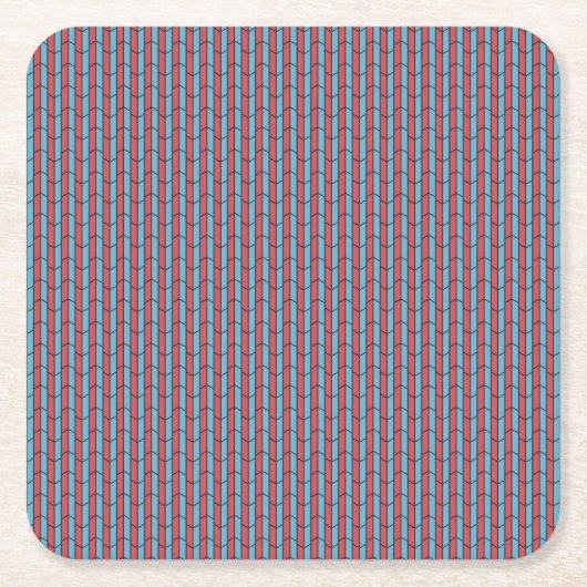 Geometrische Tiles Rechteckiger Pappuntersetzer (Vorderseite)