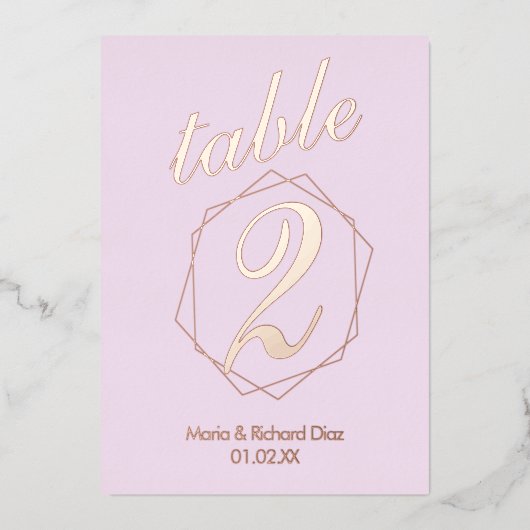 Geometrische Tischnummer an der Grenze (Vorderseite)