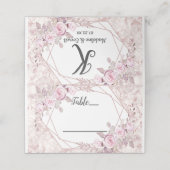 Geometrische Tischnummer für den Blush-Marble-Rahm Platzkarte (Außenseite Aufgefaltet)