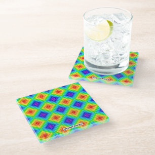 Geometrische Topografie - Untersetzer aus Glas