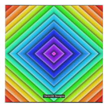 Geometrische Topographie (einzeln) - Faux Canvas