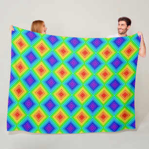 Geometrische Topographie - Fleece-Decke Fleecedecke