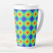 Geometrische Topographie - Latte-Mug Milchtasse (Rechte Ecke)