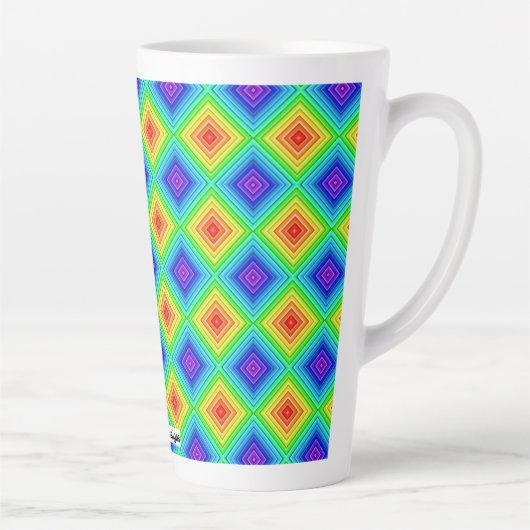 Geometrische Topographie - Latte-Mug Milchtasse (Rechts)