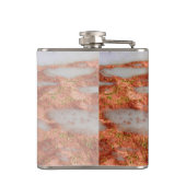 Geometrische Trauzeuge für Monogram Elegant Kupfer Flachmann (Rückseite)