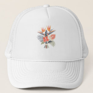 Geometrische tropische Blumen Moderne Minimalistis Truckerkappe