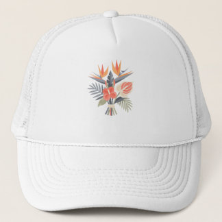 Geometrische tropische Blumen Moderne Minimalistis Truckerkappe