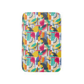 Geometrische tropische Vögel Badematte (Vorderseite Vertikal)