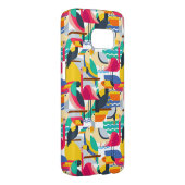 Geometrische tropische Vögel Case-Mate Samsung Galaxy Hülle (Rückseite/rechts)