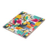 Geometrische tropische Vögel Fliese (Seite)