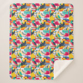 Geometrische tropische Vögel Sherpadecke (Vorderseite)