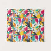 Geometrische tropische Vögel Wandteppich (Vorderseite (Horizontal))