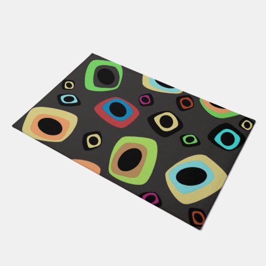 Geometrische Türmatte Mitte des Jahrhunderts (Schrägansicht)