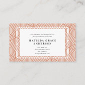 Geometrische Typografie, moderne, elegante Visiten Visitenkarte (Rückseite)