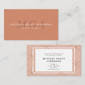 Geometrische Typografie, moderne, elegante Visiten Visitenkarte (Vorne/Hinten)