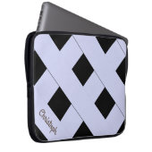 Geometrische Überfahrt-blaue Pastelllinien mit Laptopschutzhülle (Vorne Rechts)