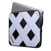 Geometrische Überfahrt-blaue Pastelllinien mit Laptopschutzhülle (Vorderseite Links)