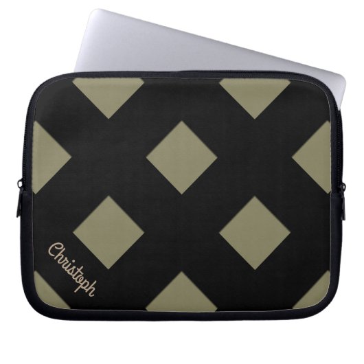 Geometrische Überfahrt-schwarze Pastelllinien mit Laptopschutzhülle (Vorderseite)