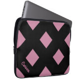 Geometrische Überfahrt-schwarze Pastelllinien mit Laptopschutzhülle (Vorne Rechts)