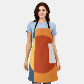 Geometrische überlappende Formen - Retro-Stil Schürze (Getragen)