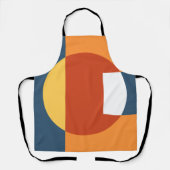 Geometrische überlappende Formen - Retro-Stil Schürze (Vorderseite)