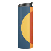 Geometrische überlappende Formen - Retro-Stil Thermosbecher (Nach links gedreht)