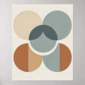 Geometrische Überlappungszirkel Moderne Wall Art Poster (Vorne)