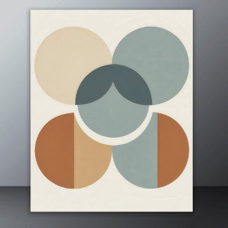 Geometrische Überlappungszirkel Moderne Wall Art Poster