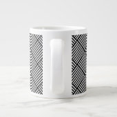 Geometrische überprüfte Beschaffenheit Jumbo-Tasse (Rückseite)