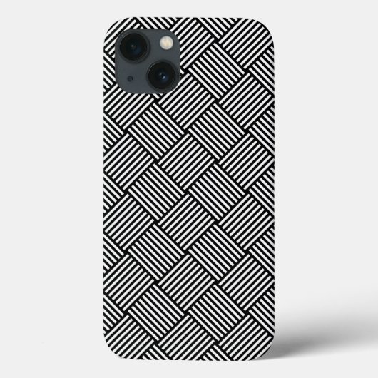 Geometrische überprüfte Textur Case-Mate iPhone Hülle (Rückseite)