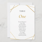 Geometrische Übersicht über die Tischnummer (Vorderseite)