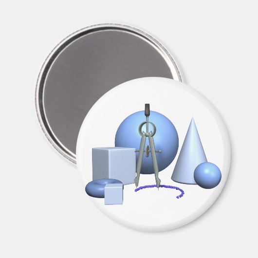 Geometrische und geometrische Formen Magnet (Vorderseite/Rückseite)