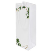 Geometrische Vegetation Herzlich willkommen bei un Geschenktüte Für Weinflaschen (Rückseite Schrägansicht)