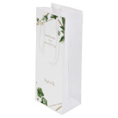 Geometrische Vegetation Herzlich willkommen bei un Geschenktüte Für Weinflaschen (Vorderseite Schrägansicht)