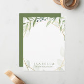 Geometrische Vegetation Mitteilungskarte (Vorderseite/Rückseite Beispiel)