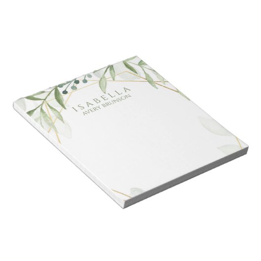 Geometrische Vegetation Notizblock (angewinkelt)