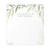 Geometrische Vegetation Notizblock (Vorderseite)